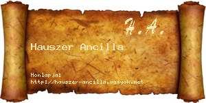 Hauszer Ancilla névjegykártya